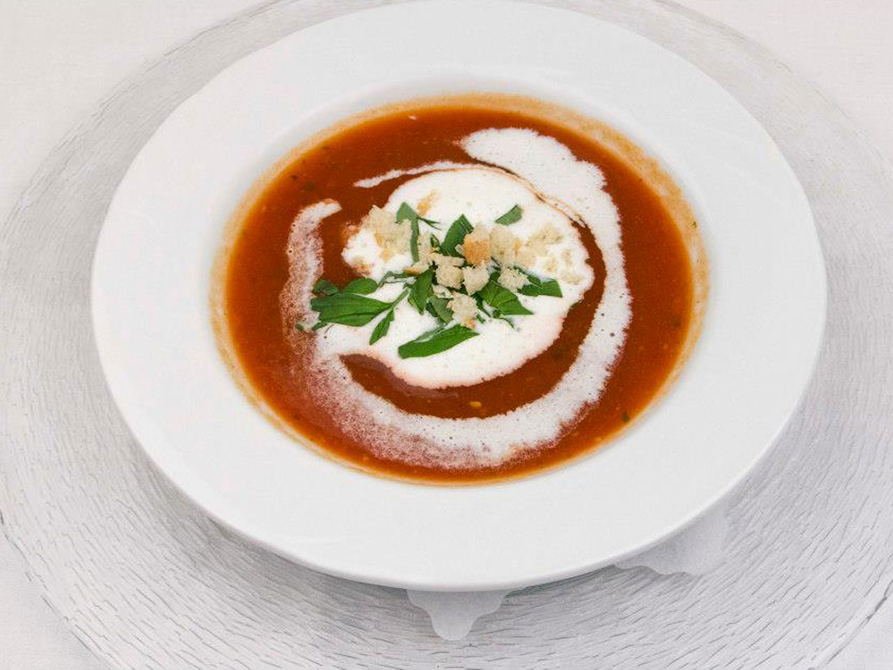 Tomaten Basilikum Suppe